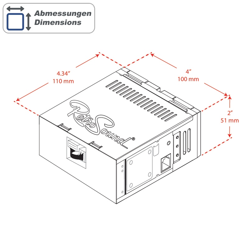 Radio modul RETROSOUND MOTOR-1DAB-1 FM/DAB+/BT (bez zaslona, bez tipki)-2