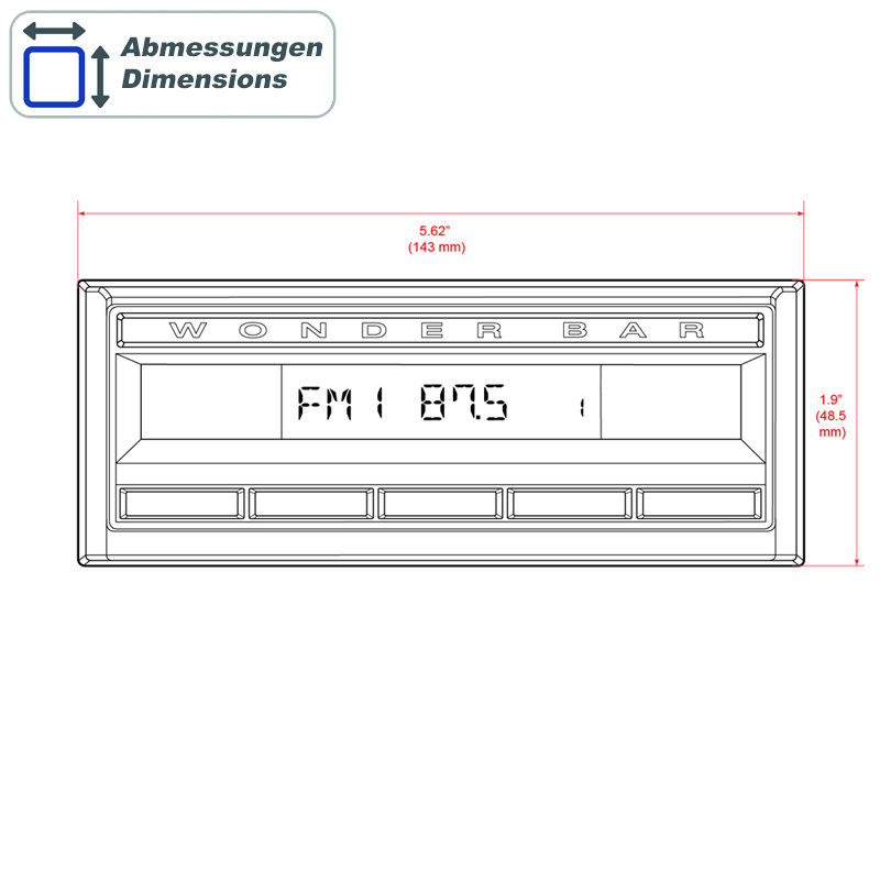 Display Unit RETROSOUND Wonderbar WB1 large display-8