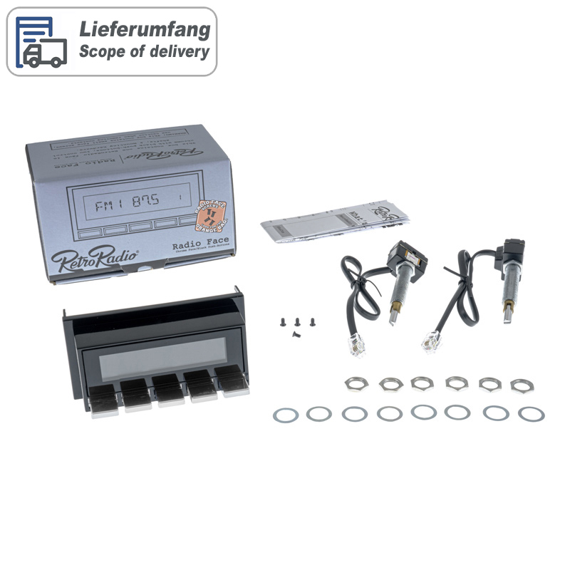 Display Unit RETROSOUND FACE-LB-BC crna boja s kromiranim gumbima-1