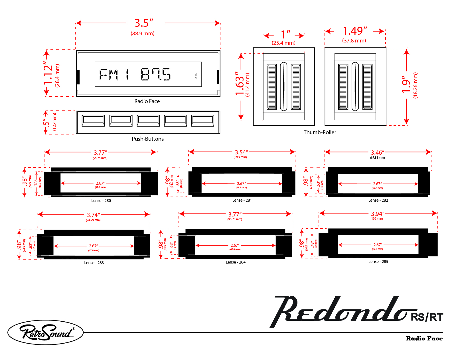 Display Unit RETROSOUND Model Redondo-1