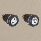Kontrolne tipke RETROSOUND Front Knobs Metal crne boje-1