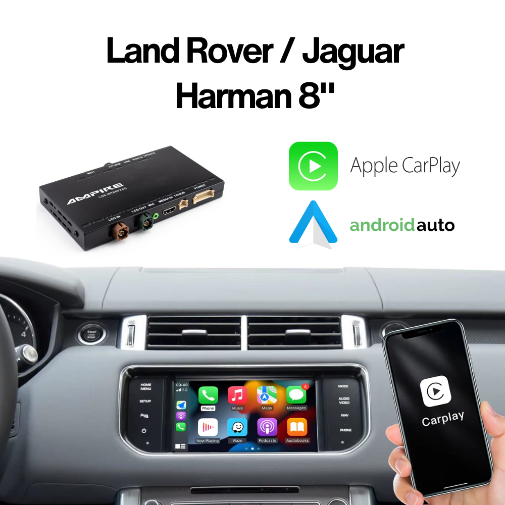 Smartphone integracija AMPIRE Land Rover/Jaguar Harman 8" (Apple CarPlay, Android Auto, opcija parking kamere)-0