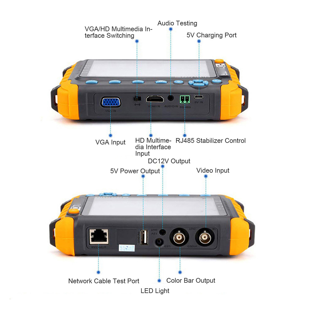 Testni monitor AMPIRE (5'', CVBS, AHD, HDMI, VGA, TVI i CVI ulazi)-10