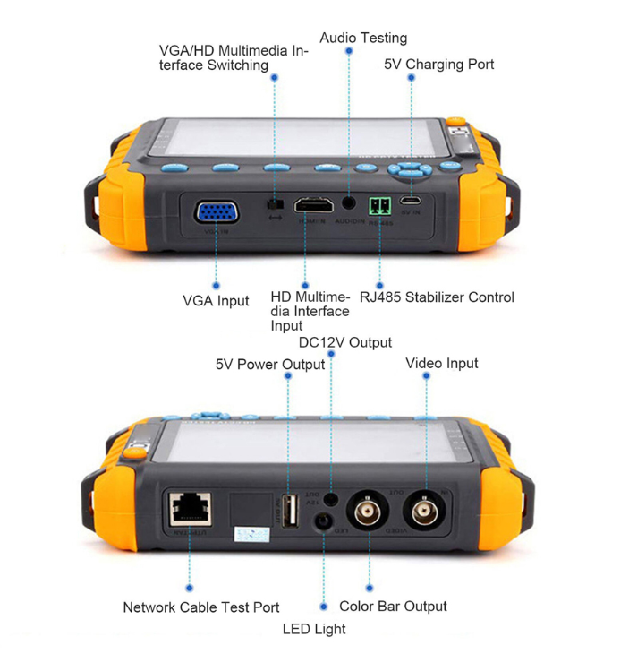 Testni monitor AMPIRE (5'', CVBS, AHD, HDMI, VGA, TVI i CVI ulazi)-4