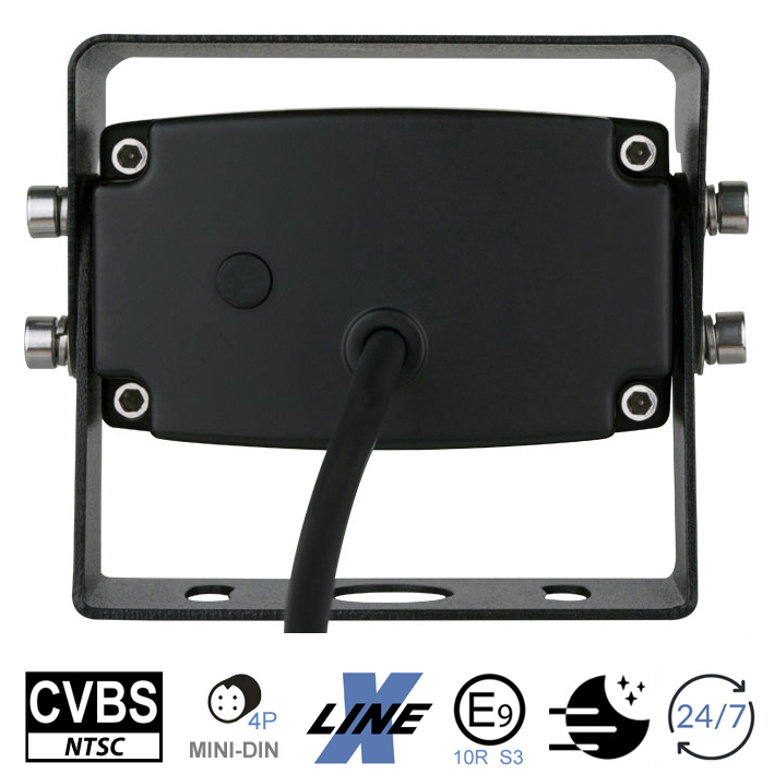 Stražnja parking kamera AMPIRE KVX300 Heavy-Duty (CVBS, IP69K, 10m) crna-12