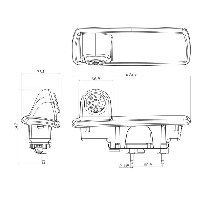Parking kamera AMPIRE CVBS za Opel Vivaro B, Renault Trafic, Nissan NV300, Fiat Talento-9