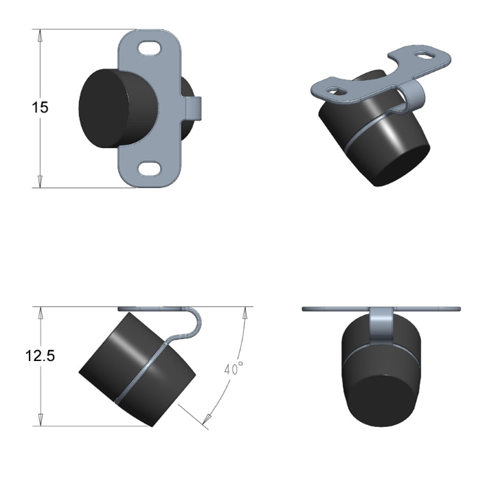 Parking kamera AMPIRE Mini CVBS (115°)-7