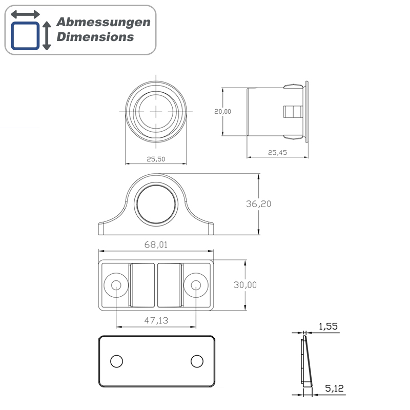 Prednji parking senzor AMPIRE PSE400-GPS (4-smjerni, ugradnja sprijeda)-12
