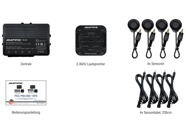 Parking senzor AMPIRE PSE400 (4-smjerni, ugradnja sprijeda)-2