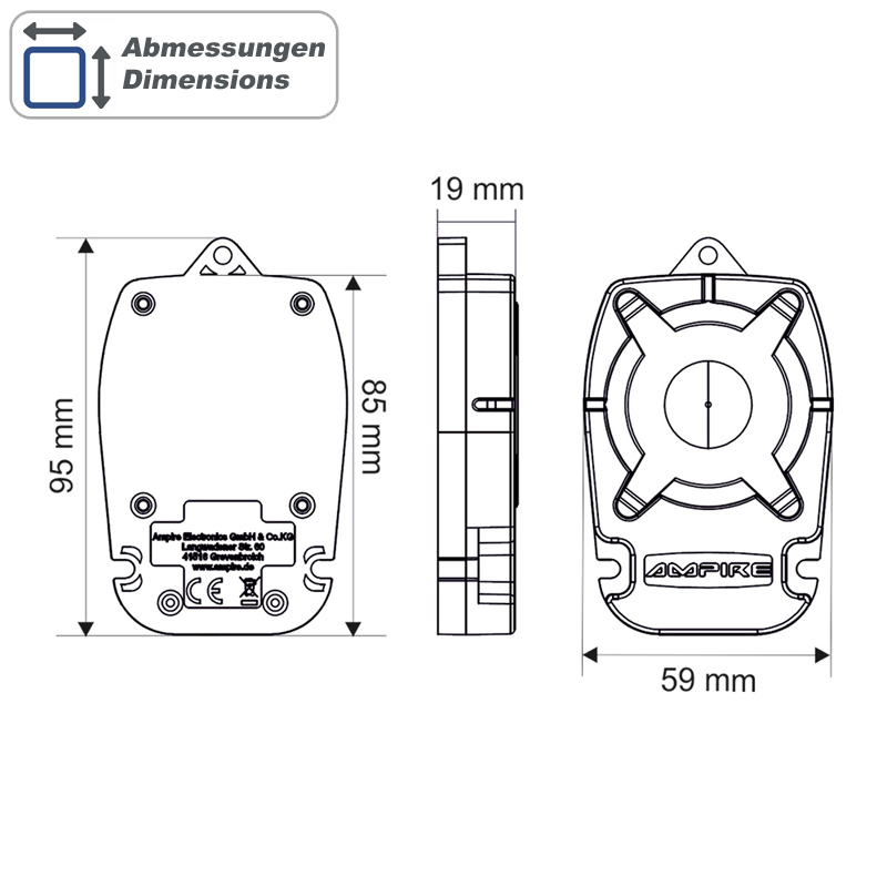 Alarm sirena AMPIRE (12V, 123dB, 1 Tone)-10