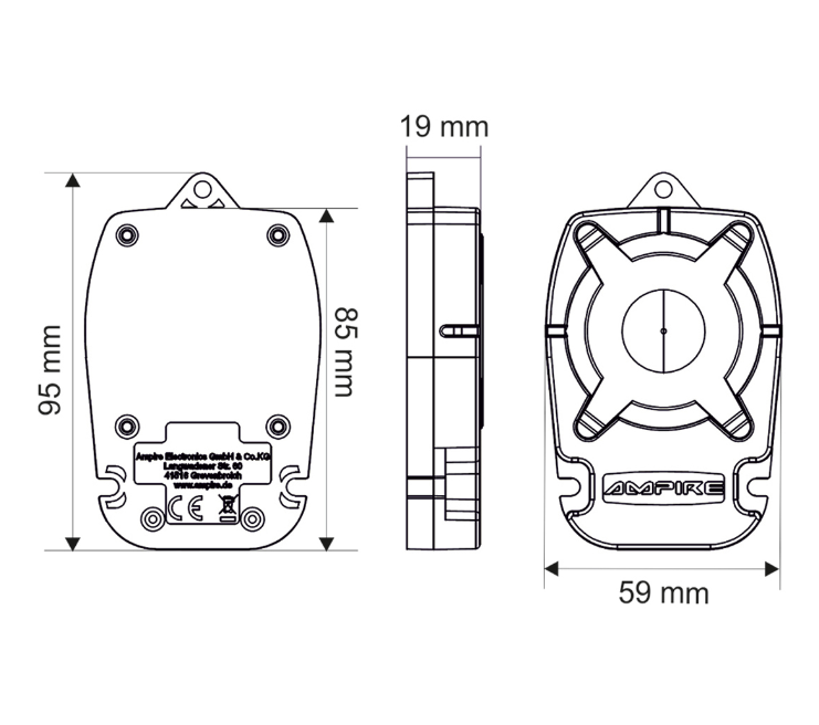 Alarm sirena AMPIRE (12V, 123dB, 1 Tone)-2