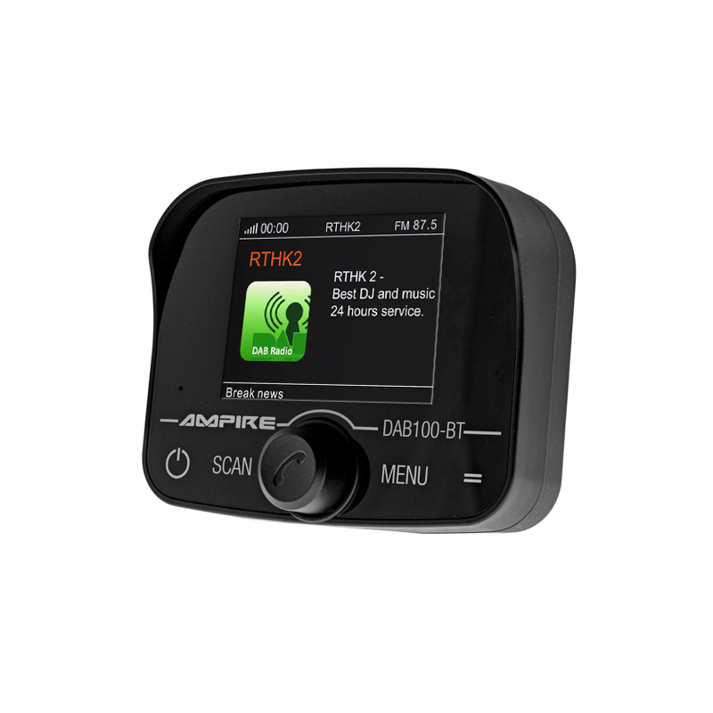 DAB+ prijemnik AMPIRE DAB100-BT (s BT hands-free kompletom i antenom)-5