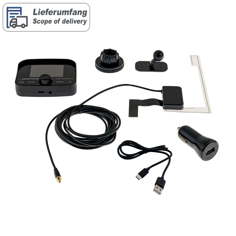 DAB+ prijemnik AMPIRE DAB100-BT (s BT hands-free kompletom i antenom)-7