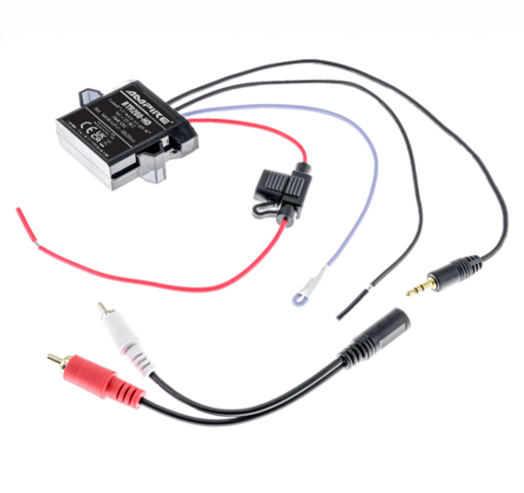 Bluetooth prijemnik AMPIRE BTR200-HD (Bluetooth V5.0, aptX HD, aptX LL, 3.5mm jack/RCA, Auto-Remote, otporan na prskanje)