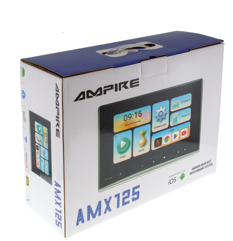 Monitor za sjedalo AMPIRE AMX125 (RSE, 12.4", s nosačem za naslon za glavu, HDMI ulaz/izlaz)-5