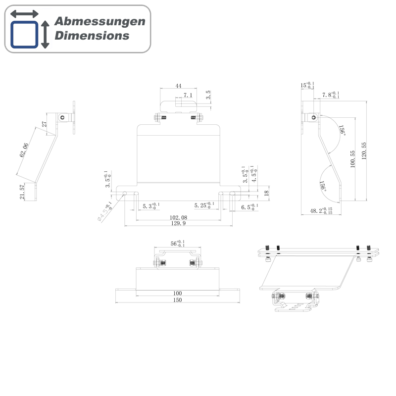 Nosač za sjedalo AMPIRE SH-AMX124 za AMX124/AMX125 RSE monitore-8
