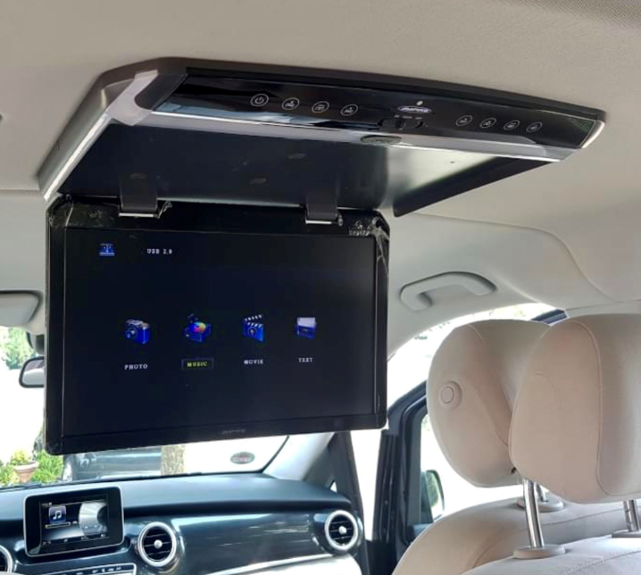 Aluminijska montažna ploča AMPIRE MP-W447 za stropne monitore, Mercedes W447-2