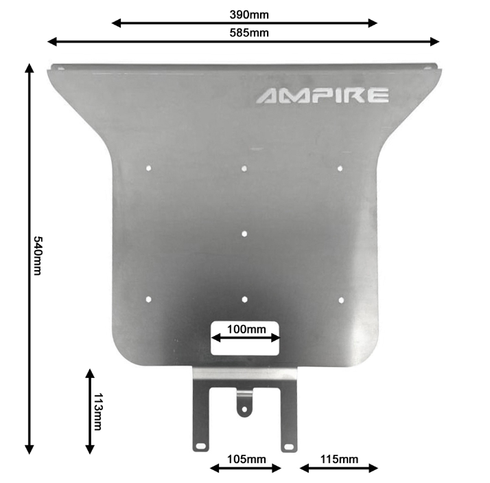 Aluminijska montažna ploča AMPIRE MP-W447 za stropne monitore, Mercedes W447-4