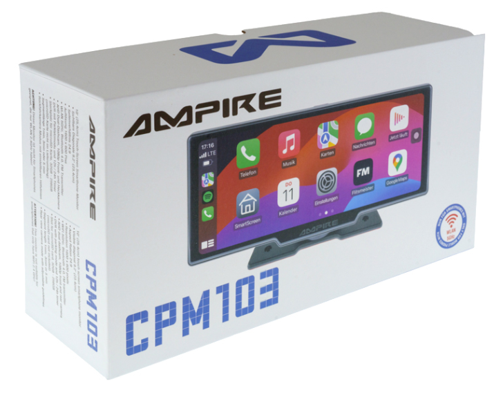 Smartphone monitor AMPIRE CPM103 (10'', s AHD dashcam i RVC ulazom)-4