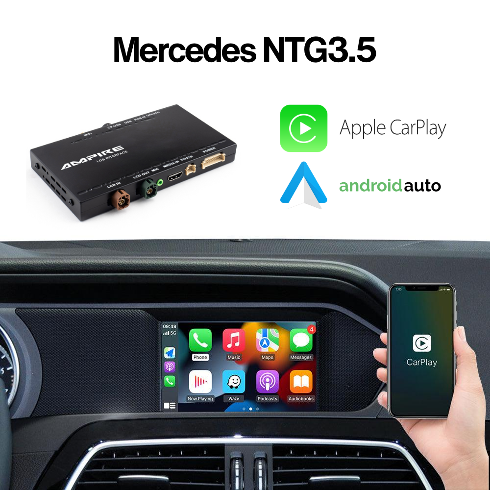 Smartphone integracija AMPIRE za Mercedes NTG3.5 (Apple CarPlay, Android Auto, opcija parking kamere)-0