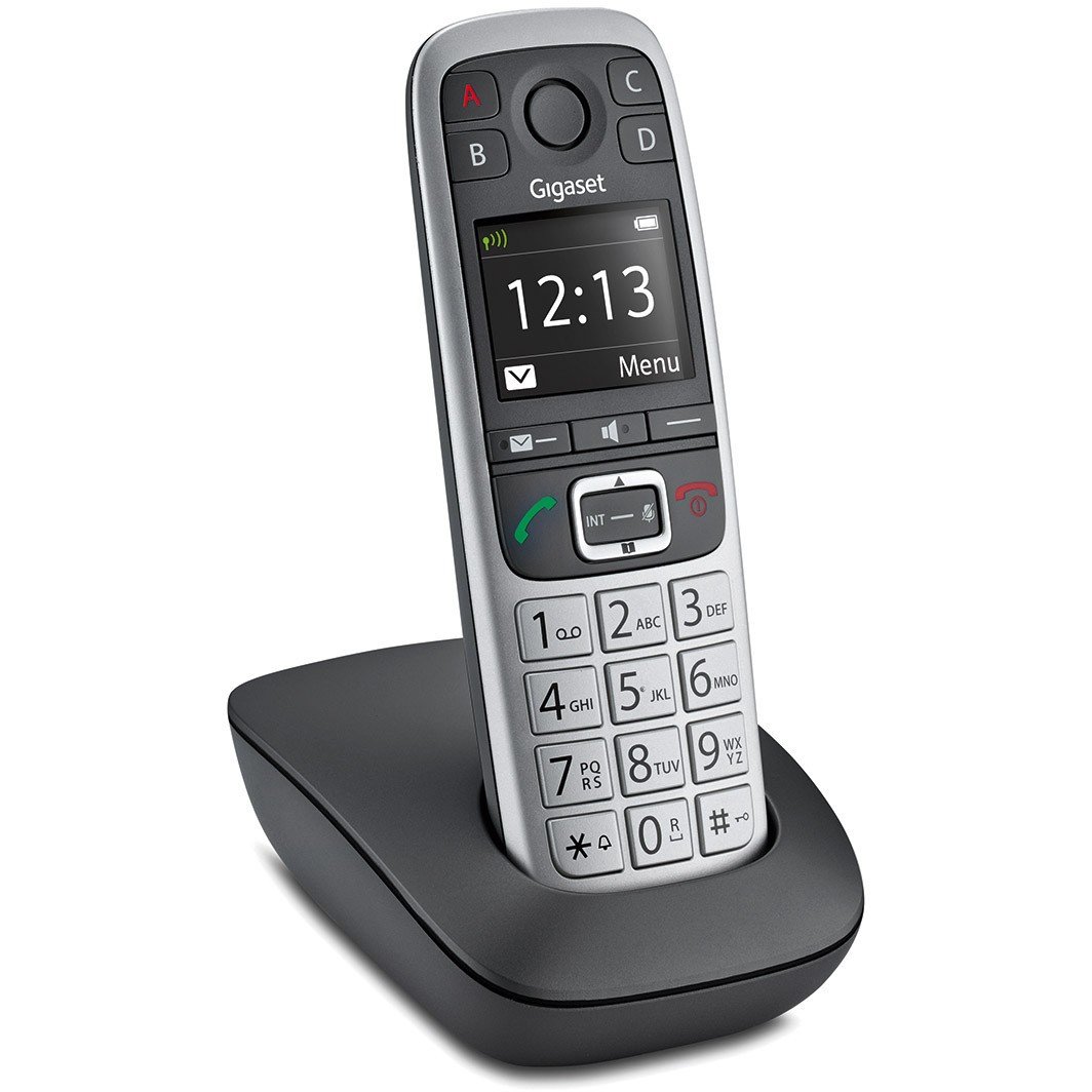 Telefon GIGASET E560 (Analog/DECT, Crni, Srebrni)
