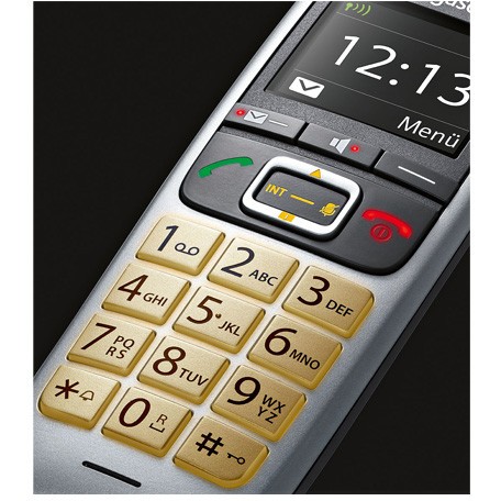 Telefon GIGASET E560 (Analog/DECT, Crni, Srebrni)-2