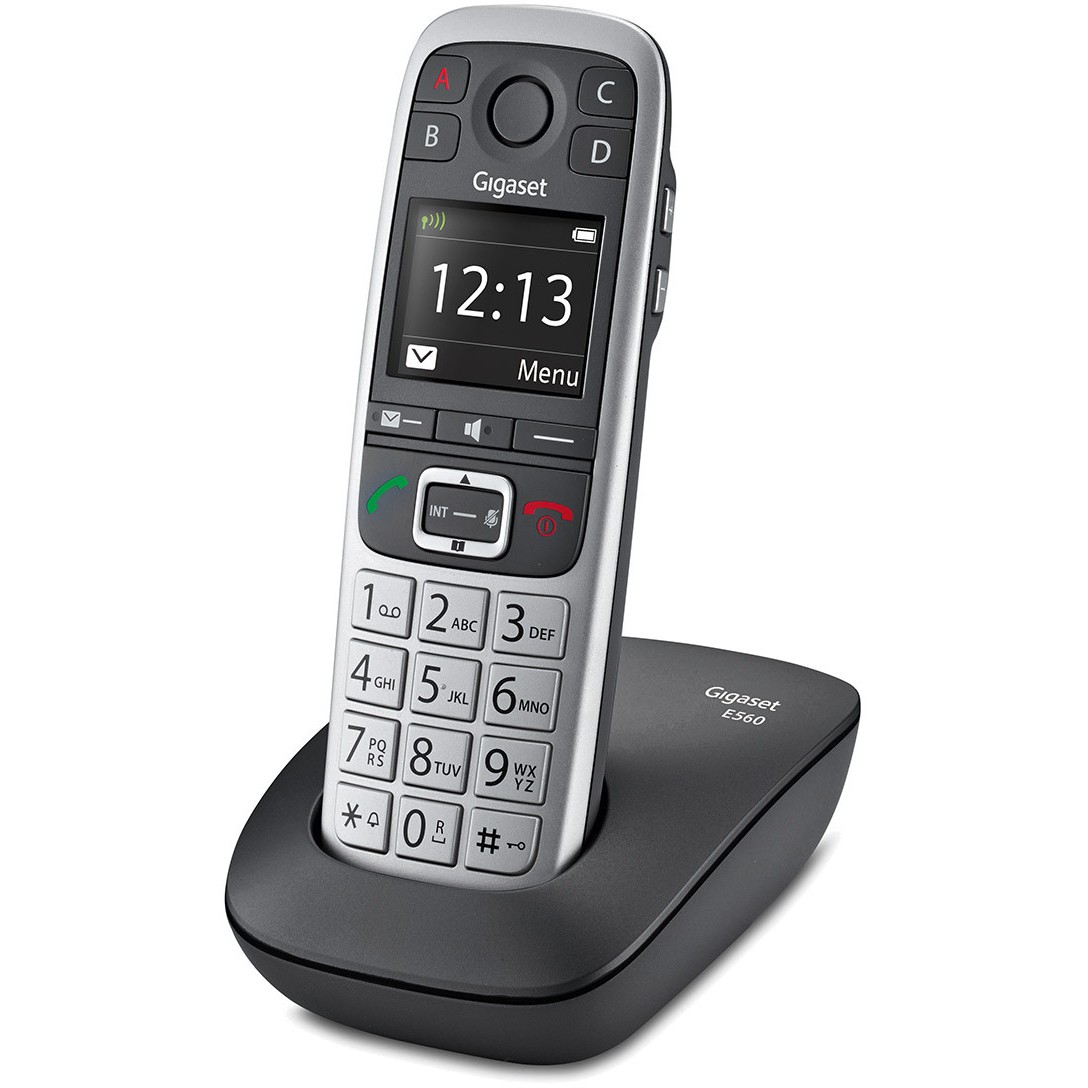Telefon GIGASET E560 (Analog/DECT, Crni, Srebrni)-3
