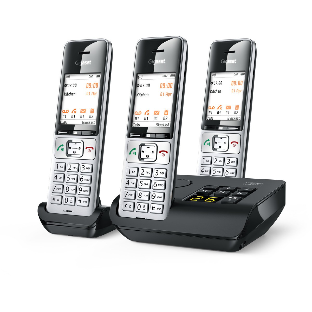 Telefon GIGASET COMFORT 500A Trio (Analog/DECT, Caller ID, Crni, Srebrni)-2