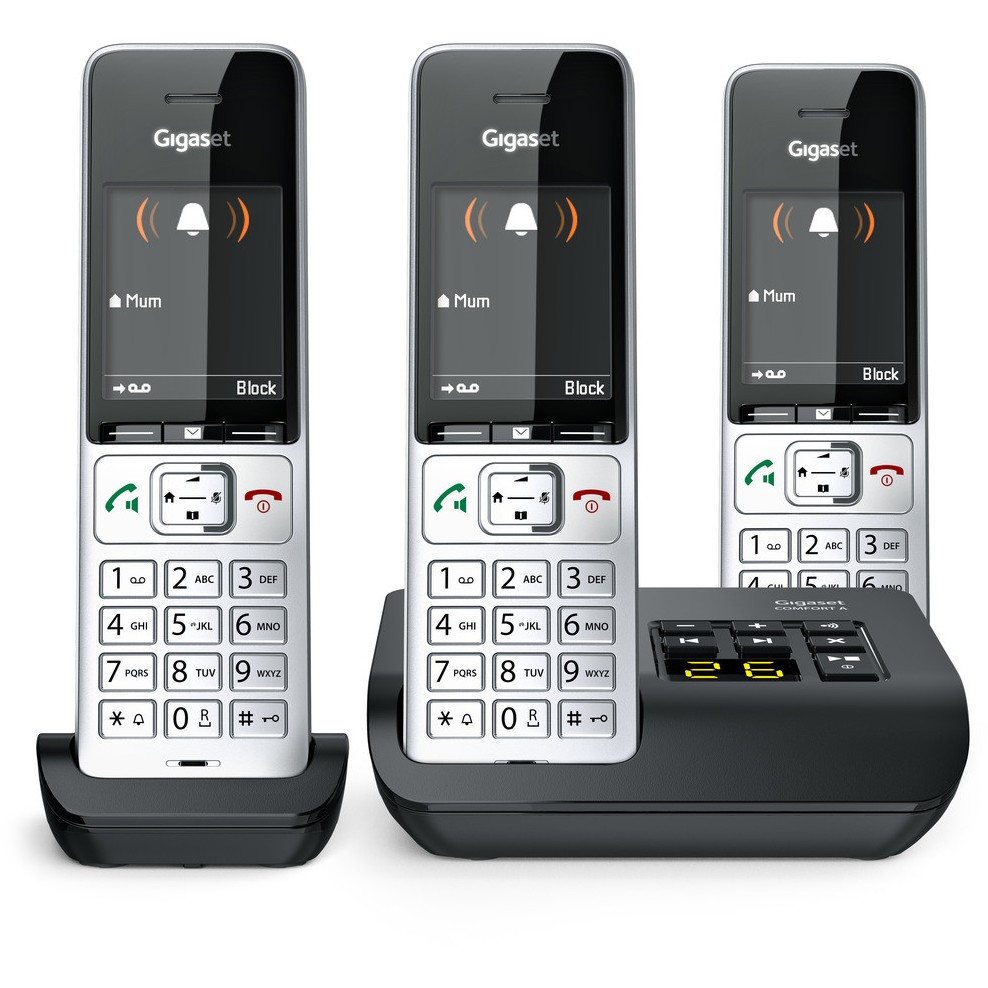 Telefon GIGASET COMFORT 500A Trio (Analog/DECT, Caller ID, Crni, Srebrni)-12