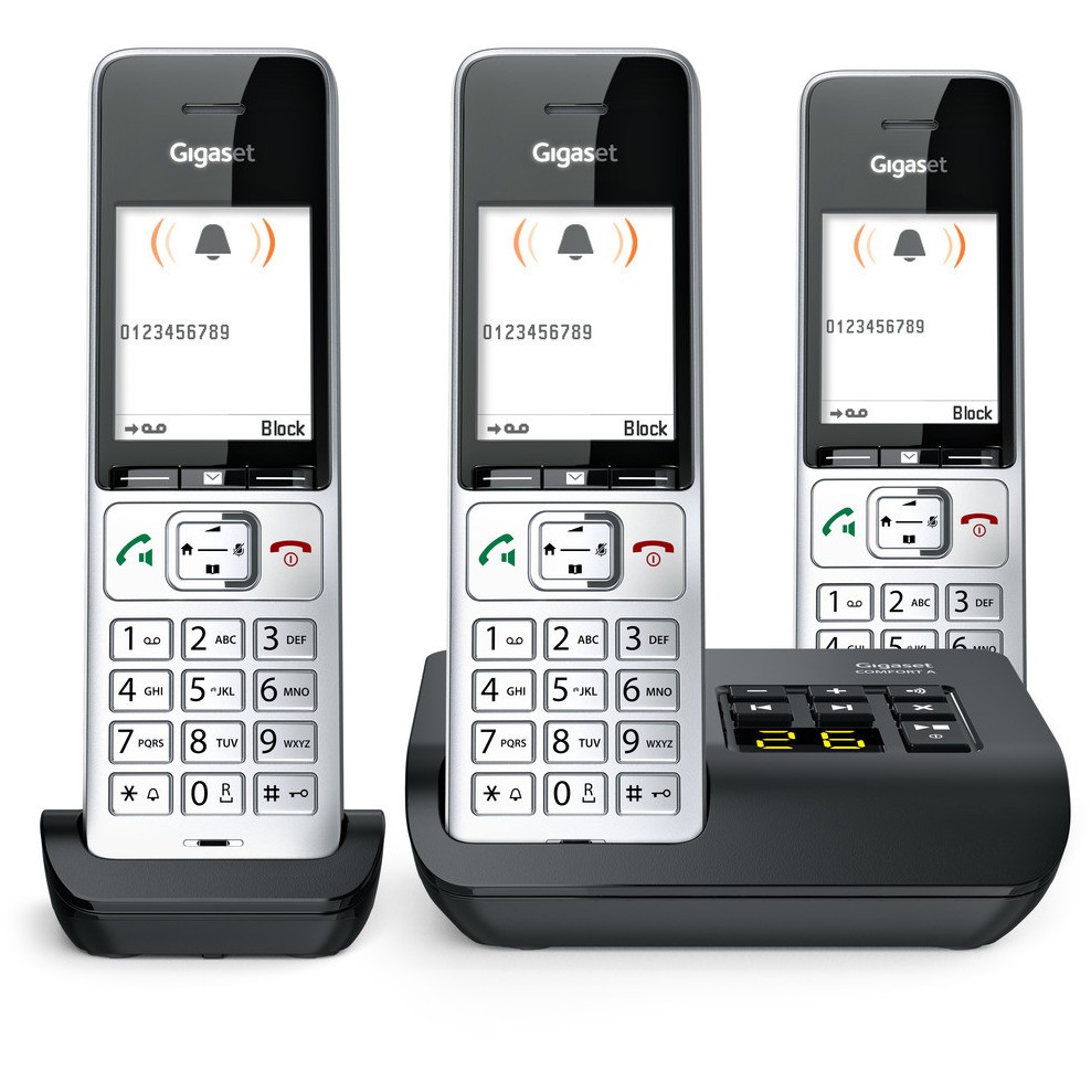 Telefon GIGASET COMFORT 500A Trio (Analog/DECT, Caller ID, Crni, Srebrni)-13