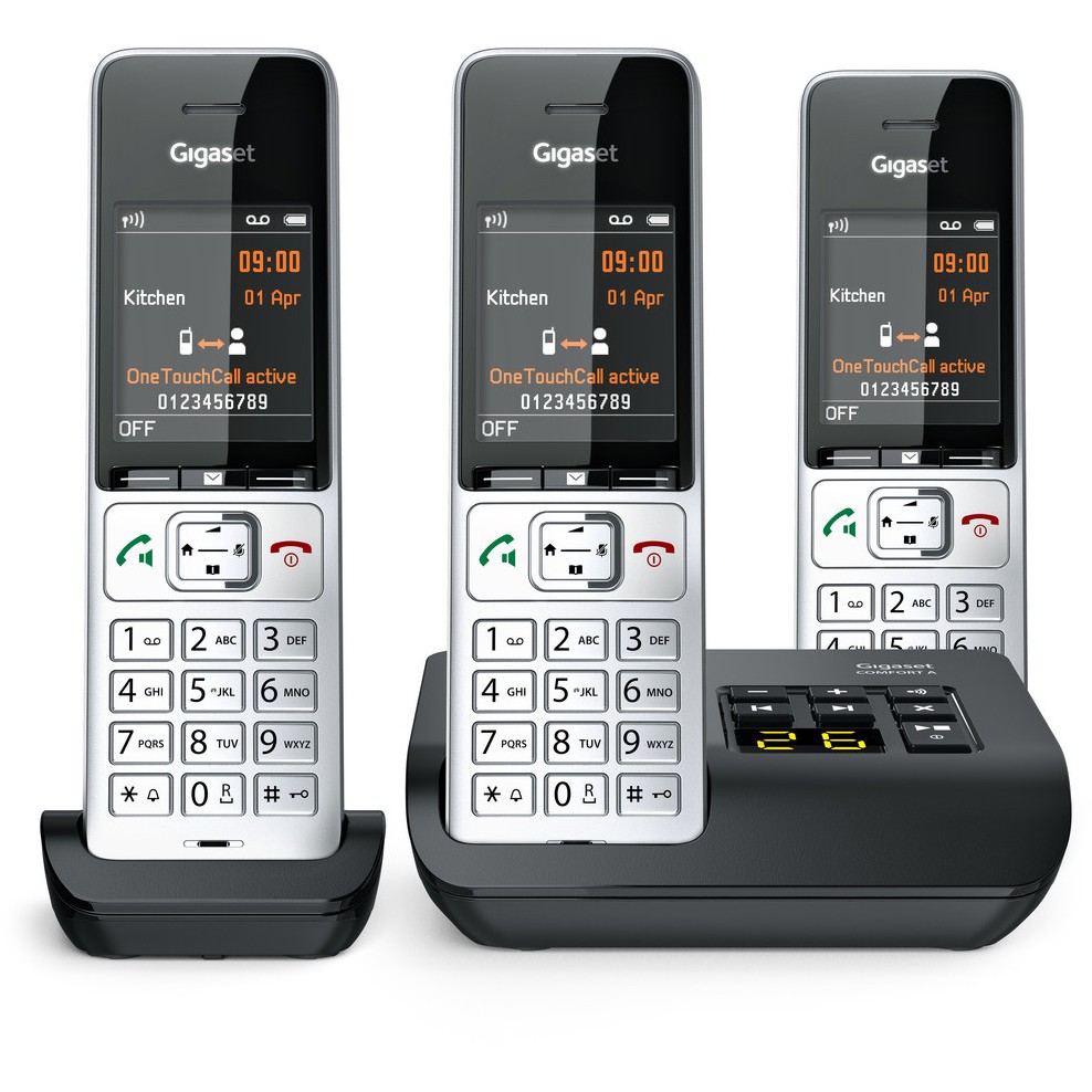 Telefon GIGASET COMFORT 500A Trio (Analog/DECT, Caller ID, Crni, Srebrni)-14