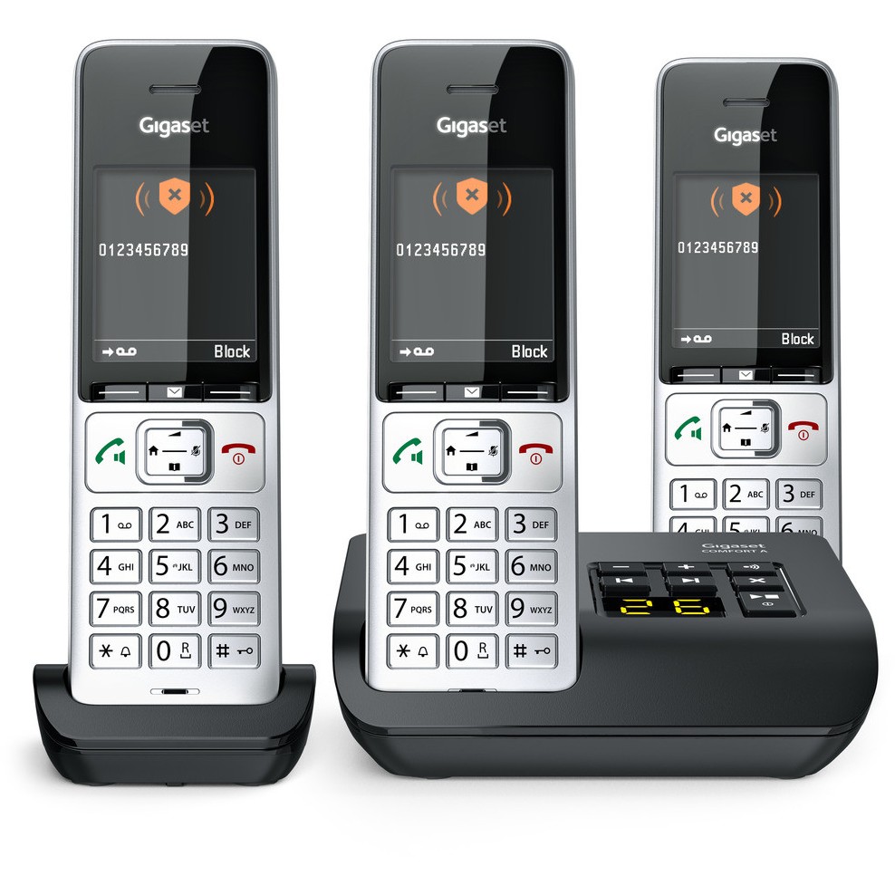 Telefon GIGASET COMFORT 500A Trio (Analog/DECT, Caller ID, Crni, Srebrni)-15