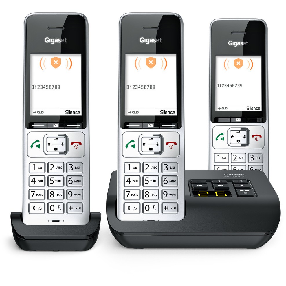 Telefon GIGASET COMFORT 500A Trio (Analog/DECT, Caller ID, Crni, Srebrni)-16