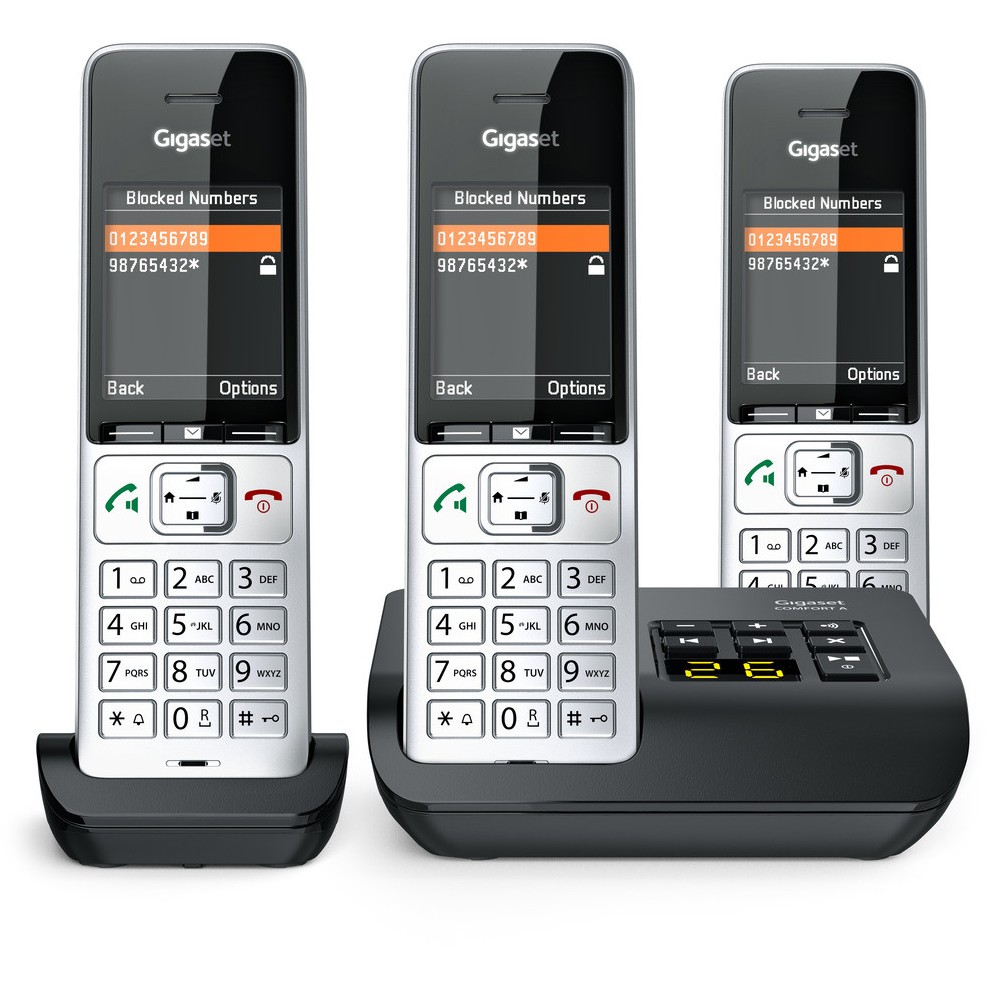 Telefon GIGASET COMFORT 500A Trio (Analog/DECT, Caller ID, Crni, Srebrni)-17
