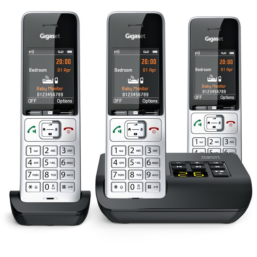 Telefon GIGASET COMFORT 500A Trio (Analog/DECT, Caller ID, Crni, Srebrni)-18