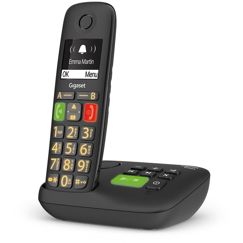 Telefon GIGASET E290A (Analog/DECT, ID pozivatelja, Crni)-2