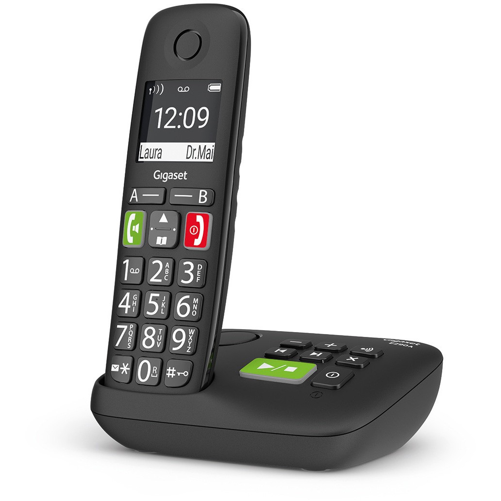 Telefon GIGASET E290A (Analog/DECT, ID pozivatelja, Crni)-3