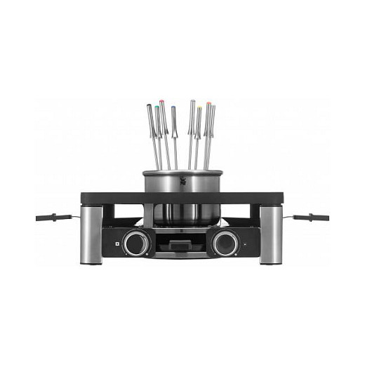 Raclette grill WMF Lumero Gourmet Station 3-in-1 (8 osoba, 1800 W, fondue lonac 0,75 l, Cromargan nehrđajući čelik)-2