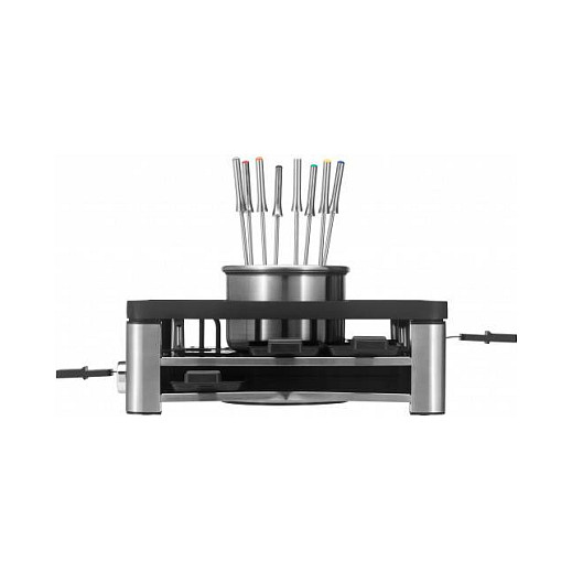 Raclette grill WMF Lumero Gourmet Station 3-in-1 (8 osoba, 1800 W, fondue lonac 0,75 l, Cromargan nehrđajući čelik)-3