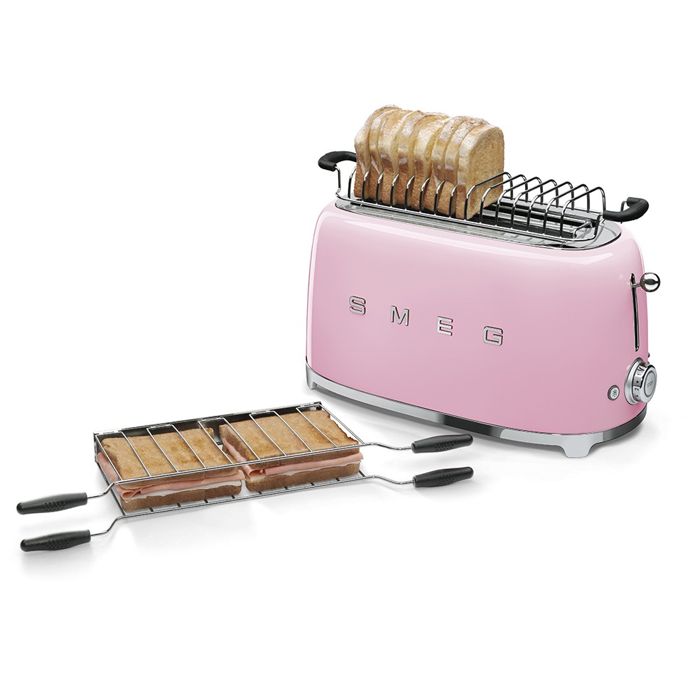Toster SMEG 50's Style TSF02PKEU, 4 kriške, rozi-2