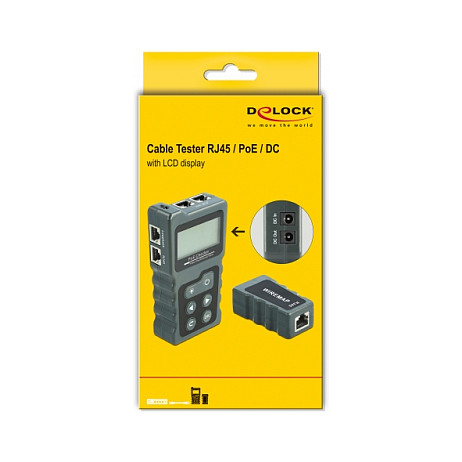Tester kabela DELOCK 63110 (LCD, RJ45 / PoE / DC)-5