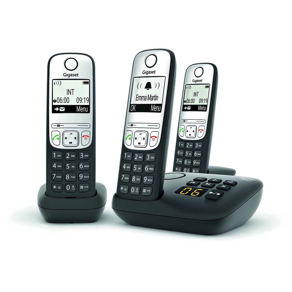 Telefon GIGASET A690A (Analog/DECT, Caller ID, Crni)-1