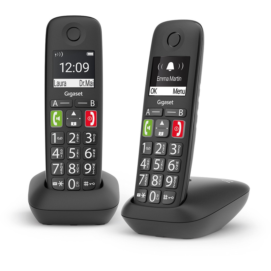 Telefonski aparat GIGASET E290 Duo (Analog, Caller ID, Crni)-1
