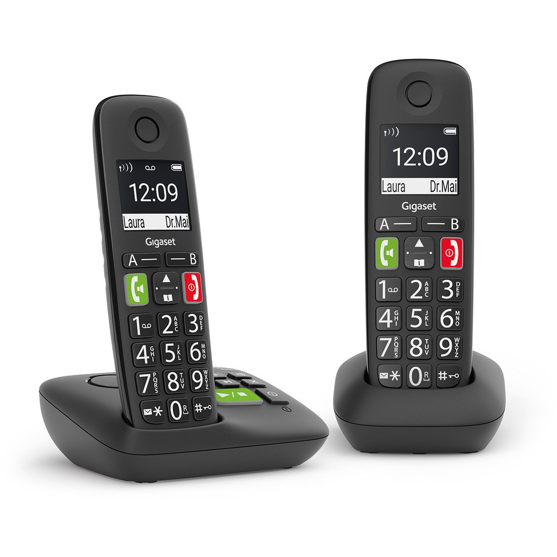 Telefon GIGASET E290A Duo (Analog/DECT, Caller ID, Crni)