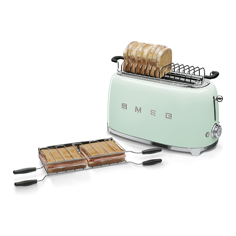 Toster SMEG 50's Style TSF02PGEU (1500W, 4 kriške, 6 razina pečenja) Pastelno zeleni-1