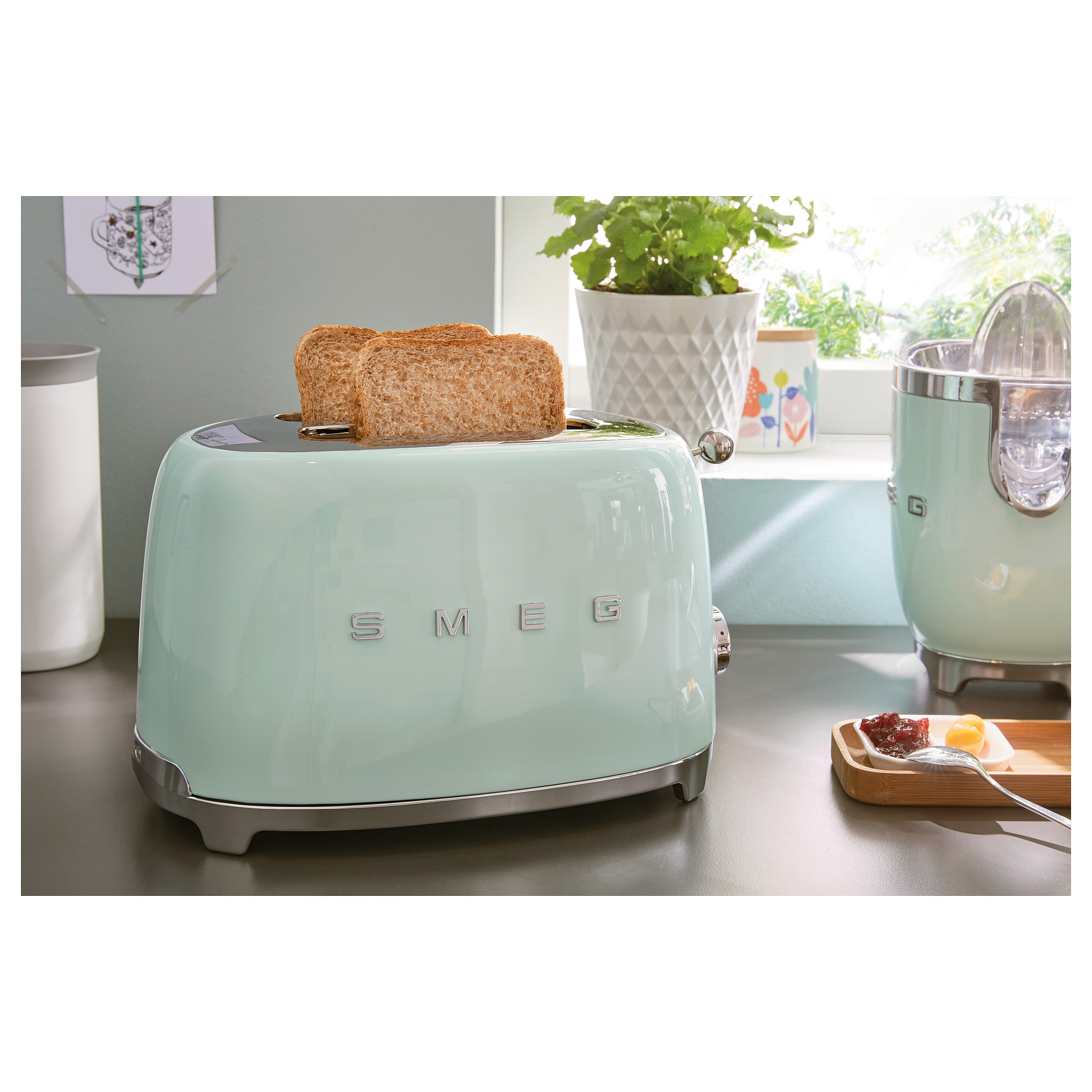 Toster SMEG TSF01PGEU 50's Style (2 utora, 950W, 6 razina tamnjenja) Pastel Green-8