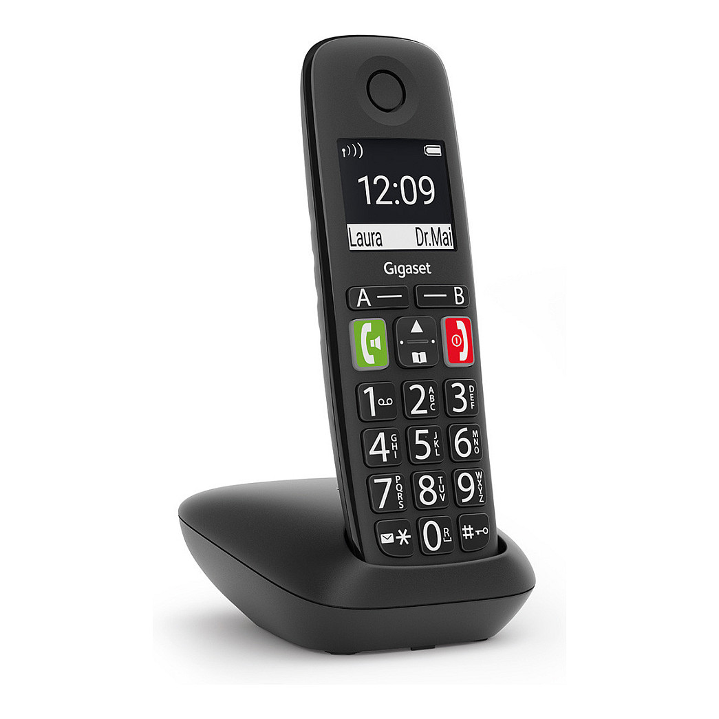 Gigaset E290A Analog/DECT telephone Caller ID Black-0