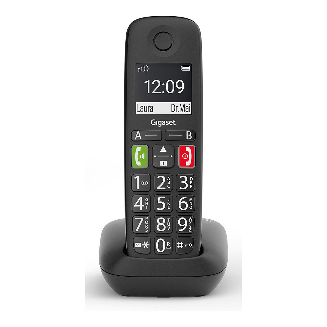 Gigaset E290A Analog/DECT telephone Caller ID Black-1