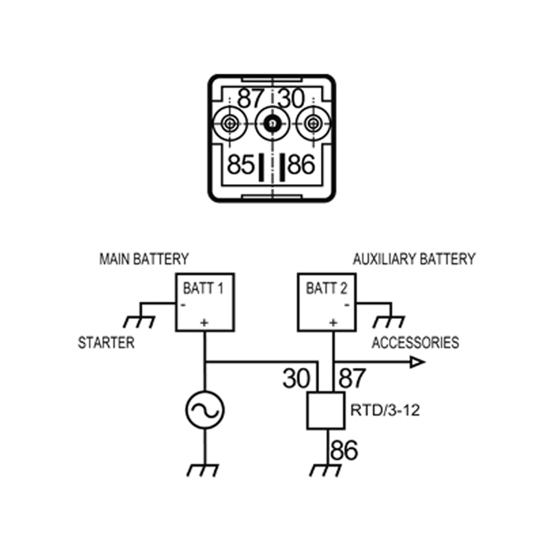 Relay MAHLE NAGARES RDT/3-12 (100 Ampère, 12 Volt)-2