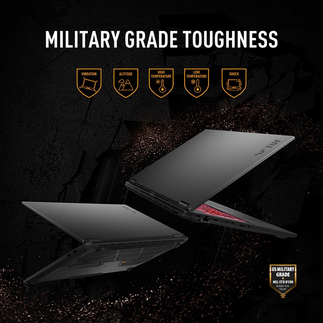 Laptop ASUS TUF Gaming A18 FA808UM-S9058 (18" 2.5K, AMD Ryzen™ 7 260, 16 GB RAM, 512 GB SSD, NVIDIA GeForce RTX 5060, Wi-Fi 6E, NoOS, siva) - internacionalna non HR tipkovnica-19